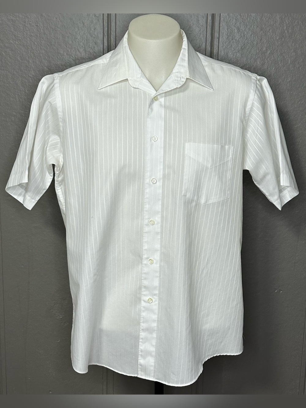 Vintage Sears Roebuck and Co White Short Sleeve Shirt